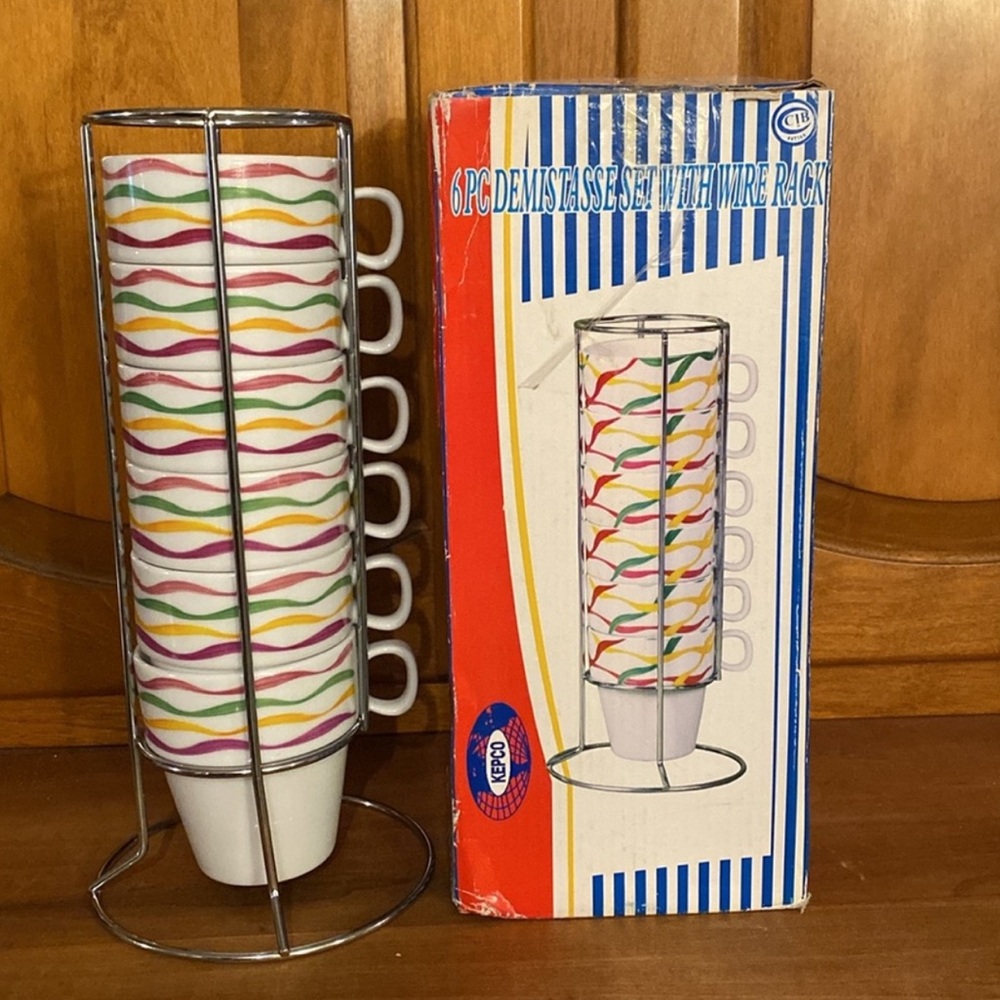 Retro Stacked Cups Flawed